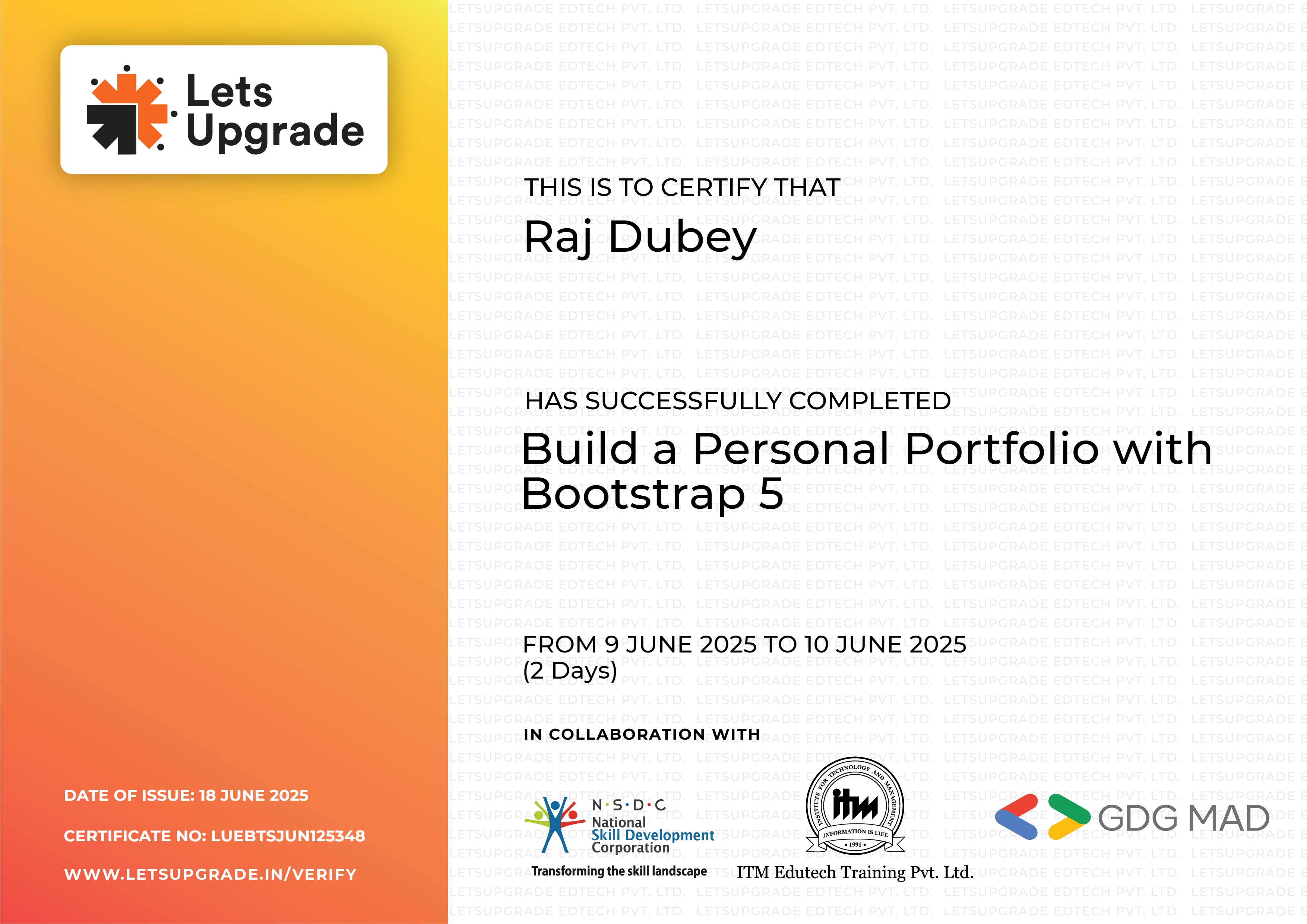 Build A Personal Portfolio By Bootstrap 5